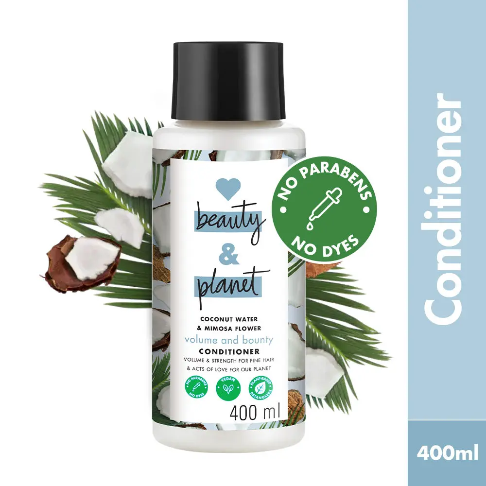 Love Beauty & Planet Coconut Water and Mimosa Flower Paraben Free Volume and Bounty Conditioner, 400ml