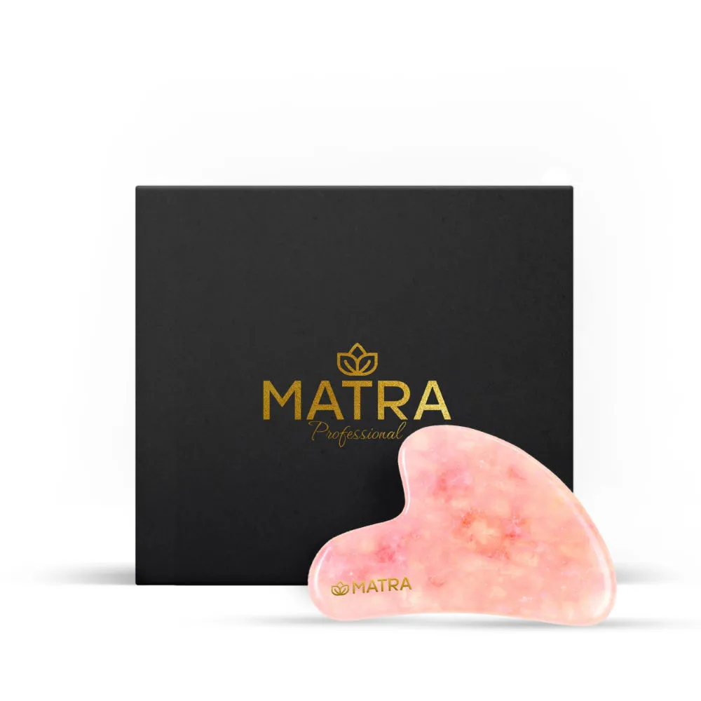 Matra Pure Rose Quartz Gua Sha Stone Face Massager