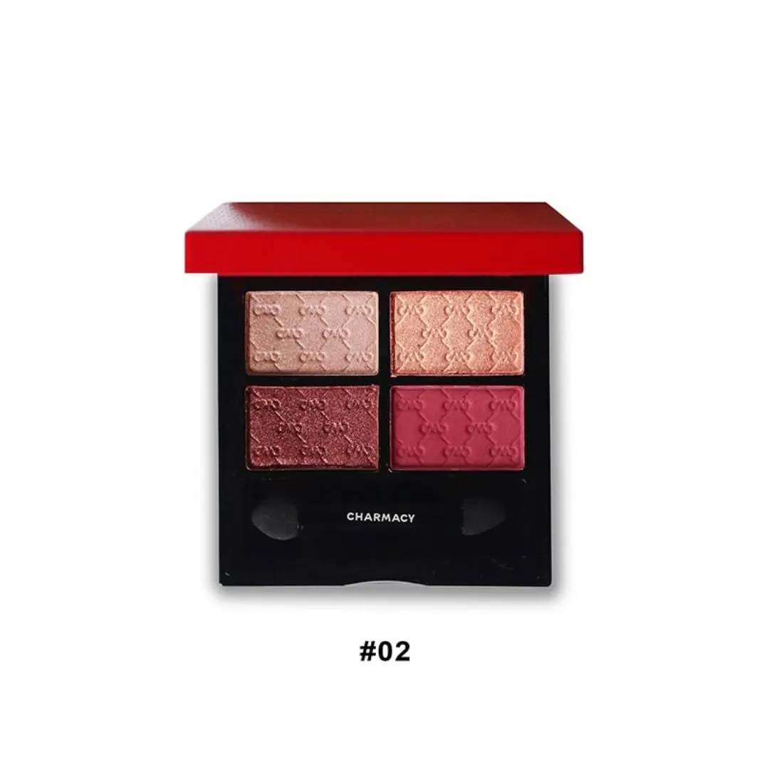 Charmacy Milano Gradient Eyeshadow Palette (Size 02) - 7.2g, Soft Texture, Mini Palette, Metallic, Travel Friendly, Highly Pigmented, Long Wear, Minimall Fallout, Vegan, Cruelty Free, Toxin Free