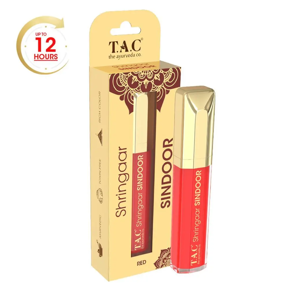 TAC - The Ayurveda Co. Shringaar Liquid Red Sindoor, Matte finish, Natural, 5ML