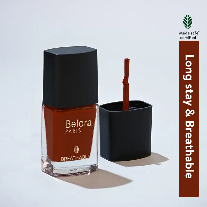 Belora Paris Breathable Made Safe Longstay Nail Polish - 14 Parisian Red