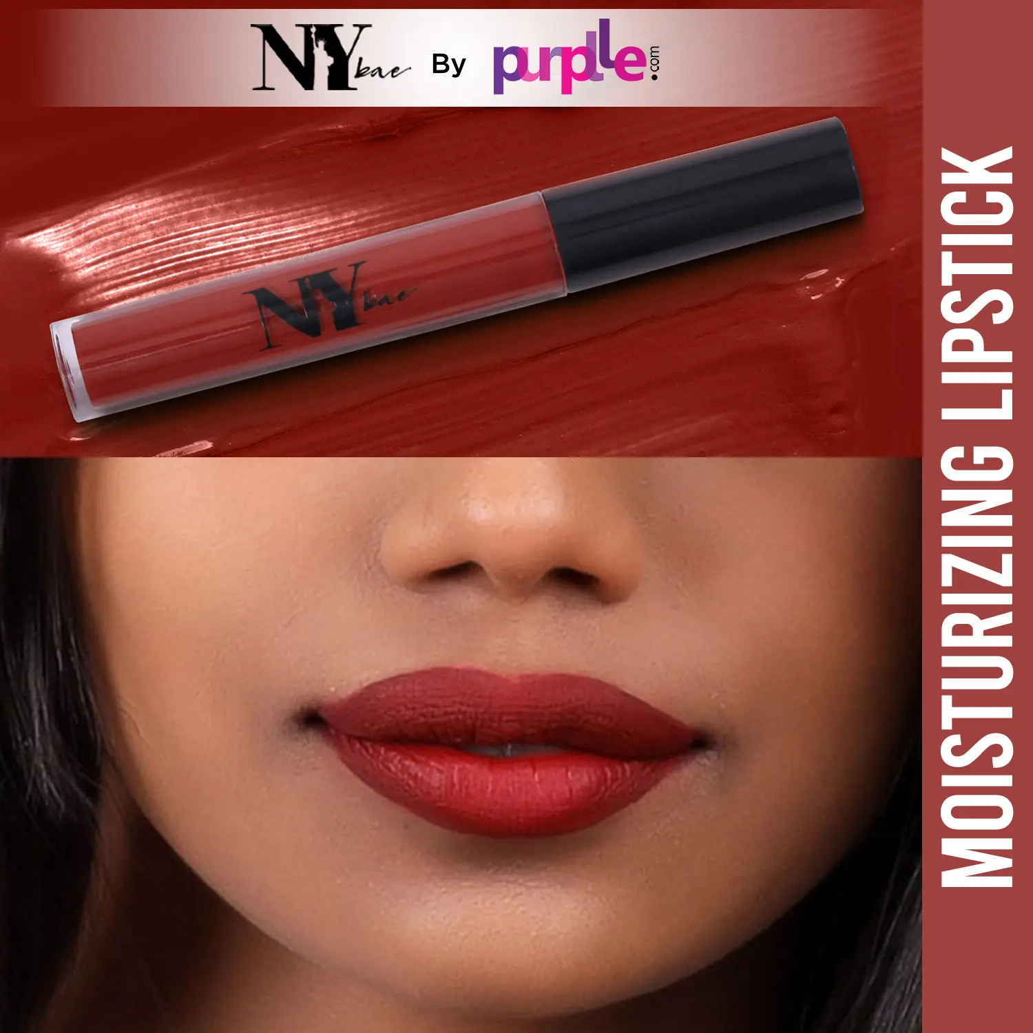 NY Bae Moisturizing Liquid Lipstick | Red | Matte | Hydrating With Vitamin E - Louise's Ellve 34 (2.7 ml)