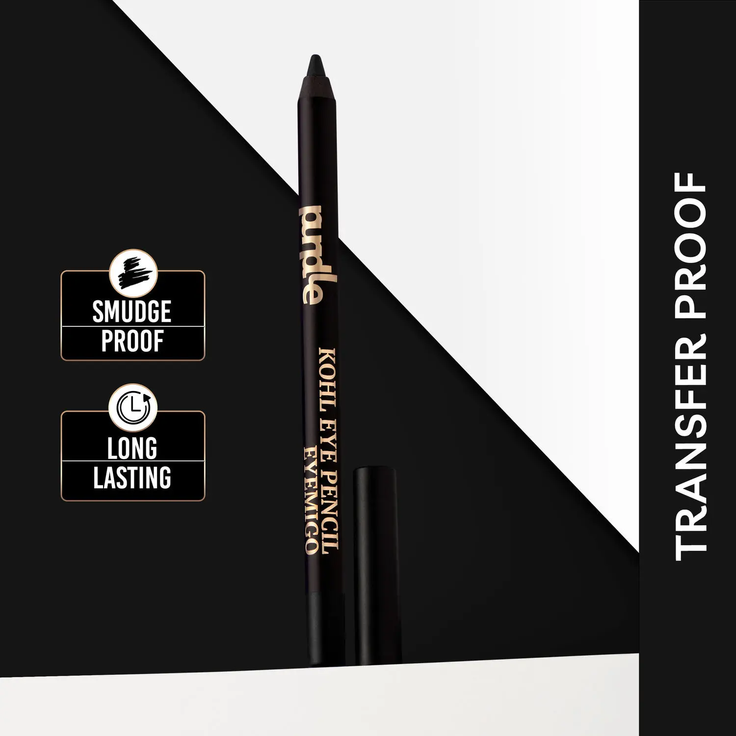 Purplle Eyemigo Kohl Eye Pencil - Super Black Black | Long Lasting | Pigmented | Water Resistent | Smudge Proof | Transfer Proof | Easy Application (1.2 g)