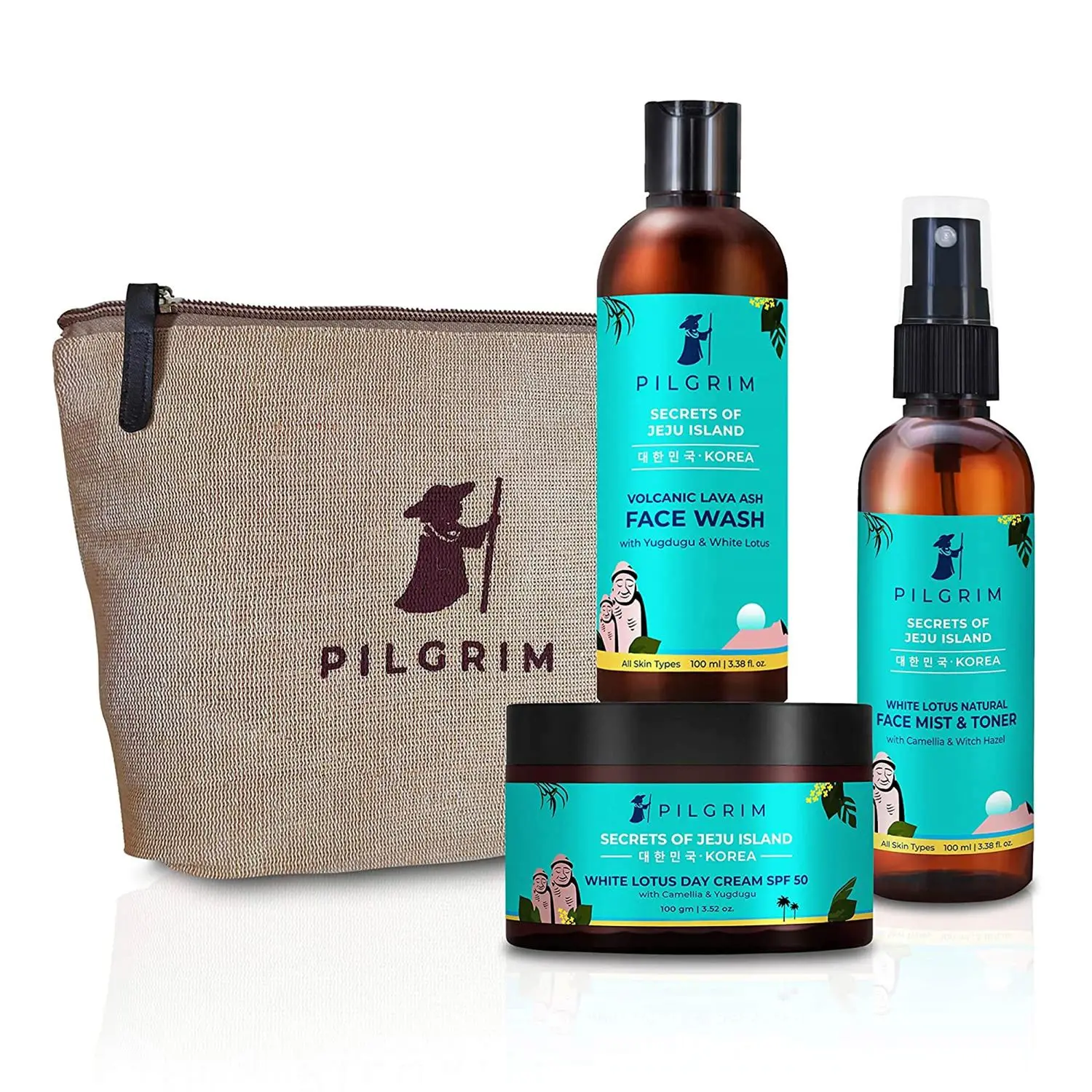 Pilgrim Red Vine Face Care Kit For Day Care| Face Wash 100ml Face Mist & Toner 100ml Face Cream SPF 30 50g | Anti-Ageing Skin Repair | Glowing Skin | All Skin | Men & Women