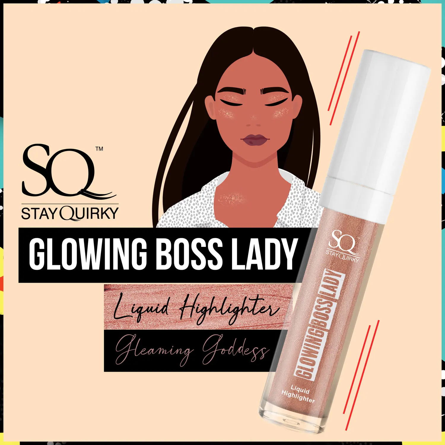 SQ Glowing Boss lady Liquid Highlighter - Gleaming Goddess 07 (9 ml)