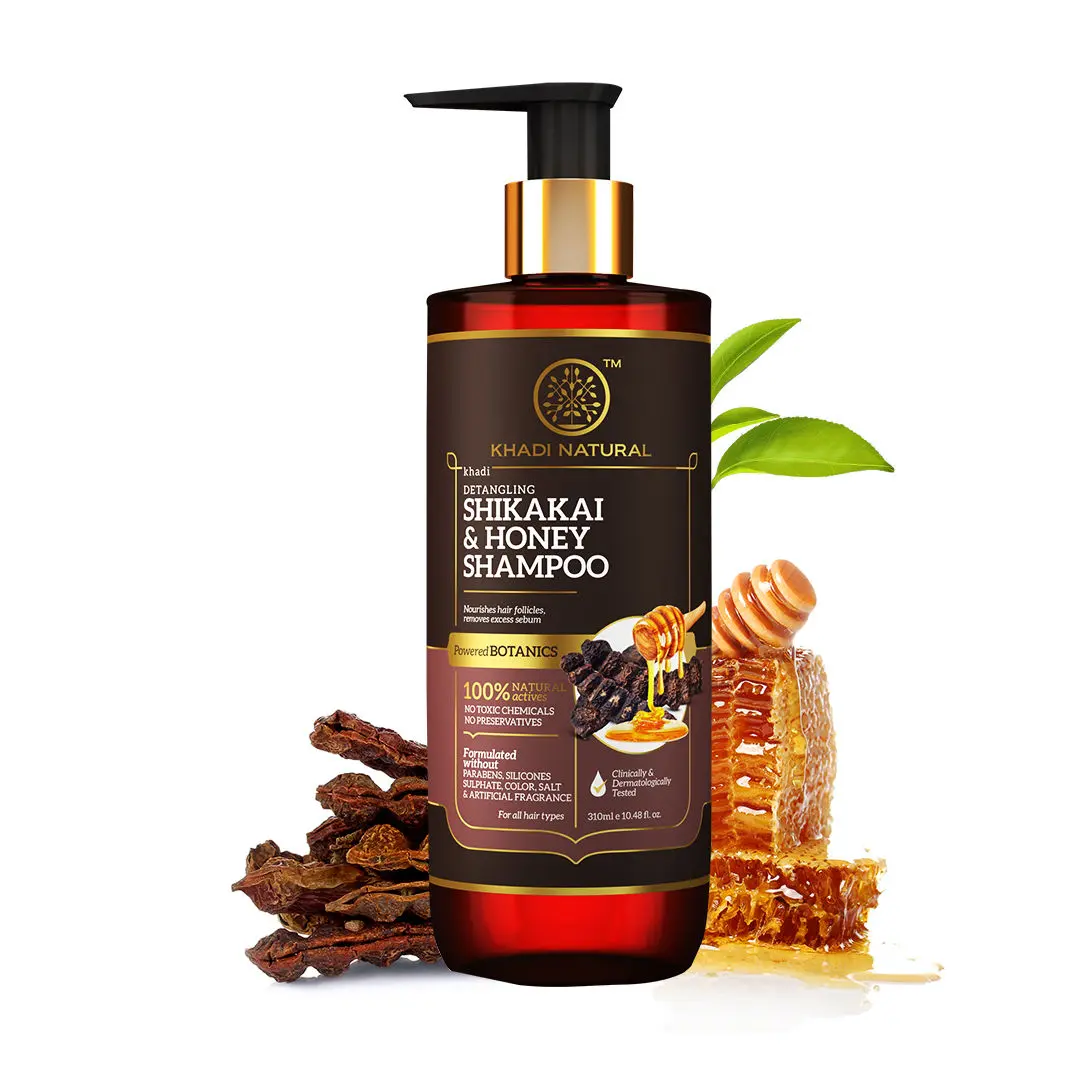 Khadi Natural -Shikakai & Honey Hair Cleanser (Sulphate free ) 310 ml