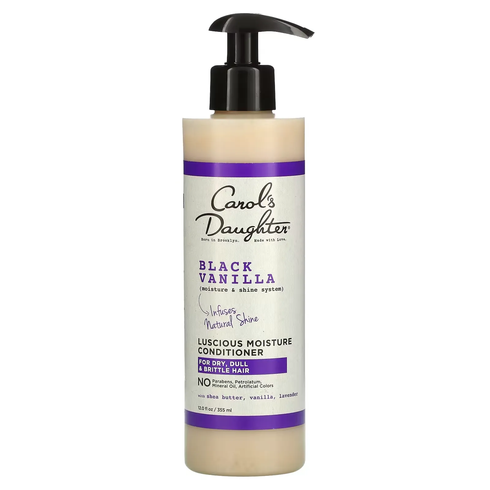 Luscious Moisture Conditioner, For Dry, Dull & Brittle Hair, Black Vanilla, 12 fl oz (355 ml)