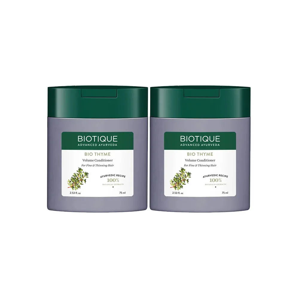 Biotique Bio Thyme Volume Conditioner For Fine & Thinning Hair - Pack Of 2