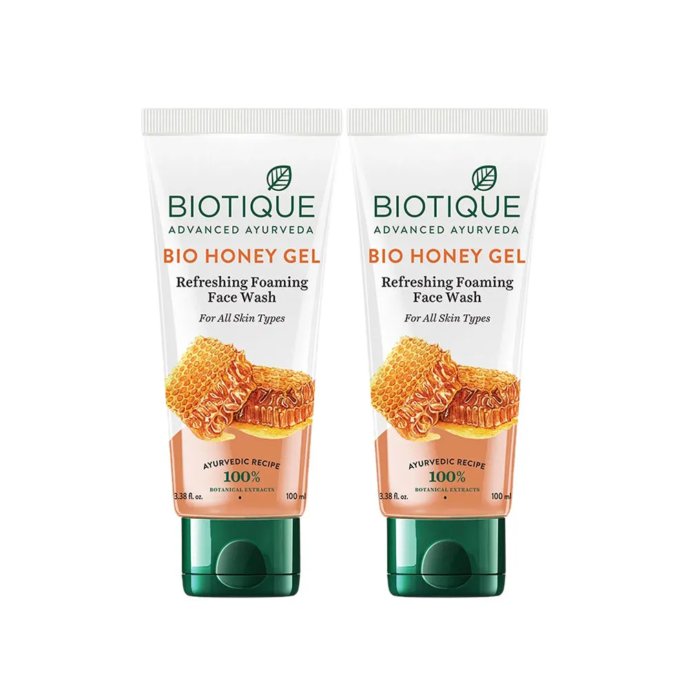 Biotique Bio Honey Gel Refreshing Foaming Face Wash - Pack Of 2