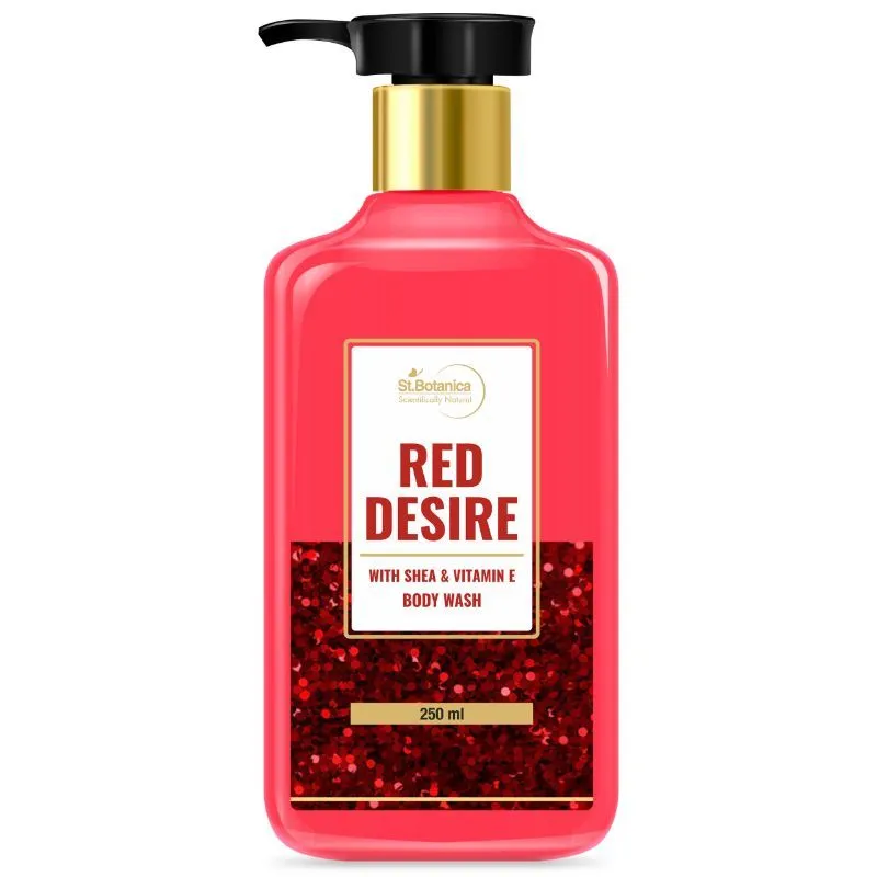 St.Botanica Red Desire Body Wash - With Shea & Vitamin E Shower Gel