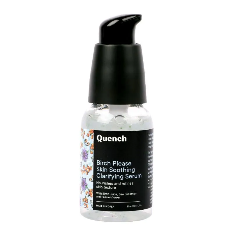 Quench Birch Please Skin Soothing Clarifying Serum, Skin-Rejuvenating, Smooth & Hydrated