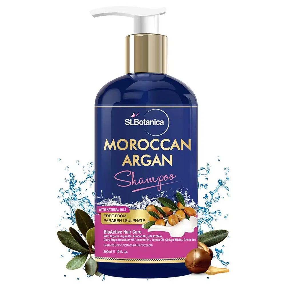 St.Botanica Moroccan Argan Shampoo,  300 ml  All Hair Type