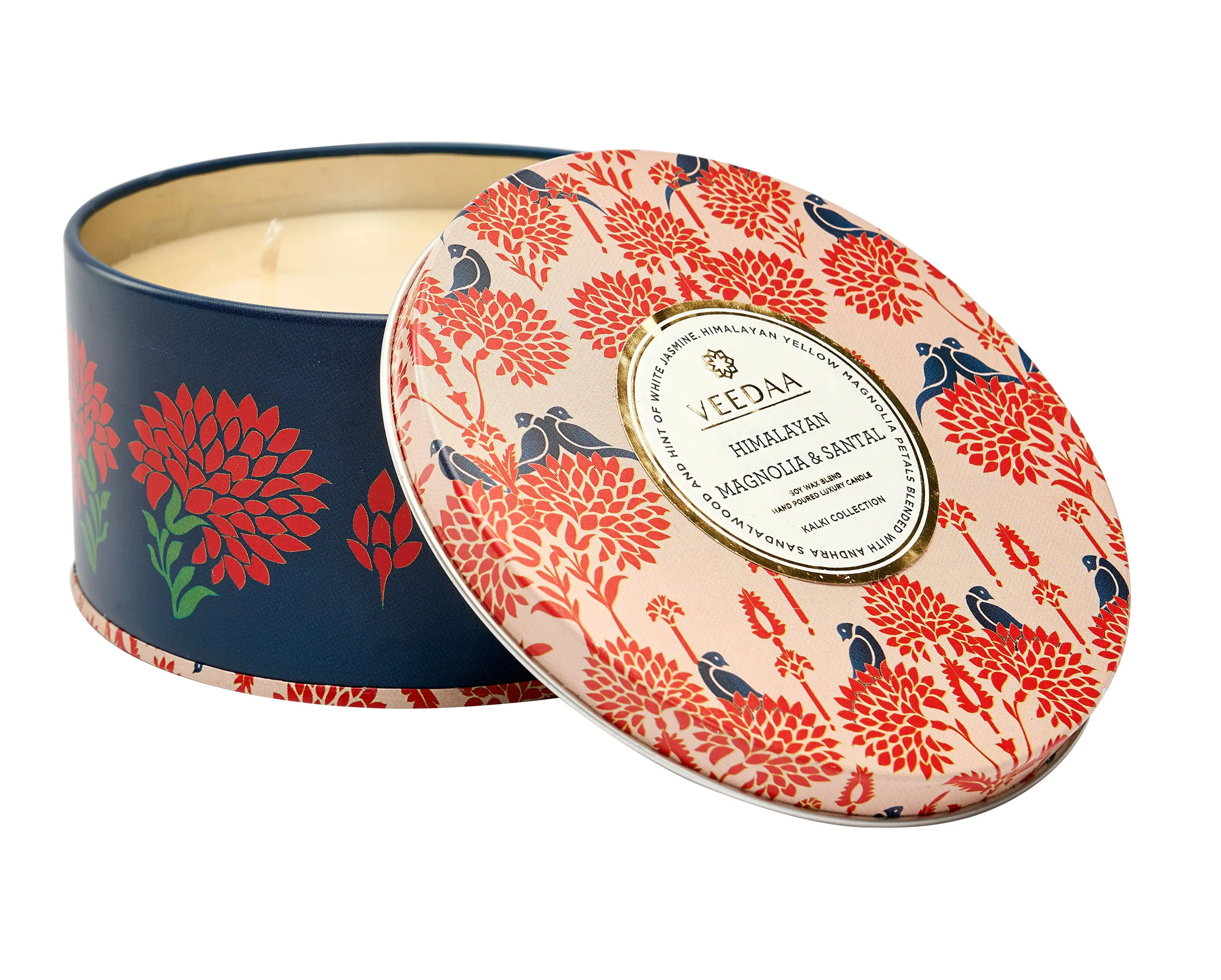 Veedaa Himalayan Magnolia & Santal 3 Wick Tin Scented Candle