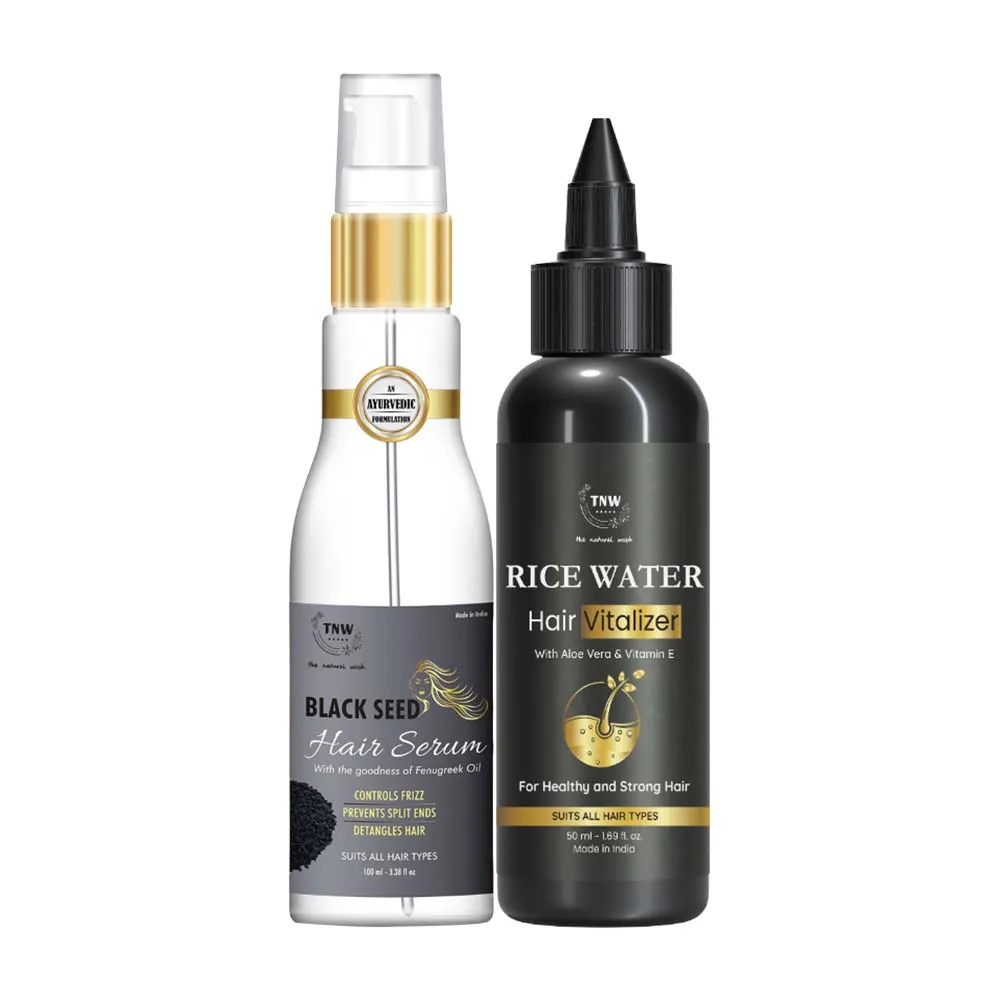 TNW The Natural Wash Black Seed Hair Serum & Hair Vitalizer Combo