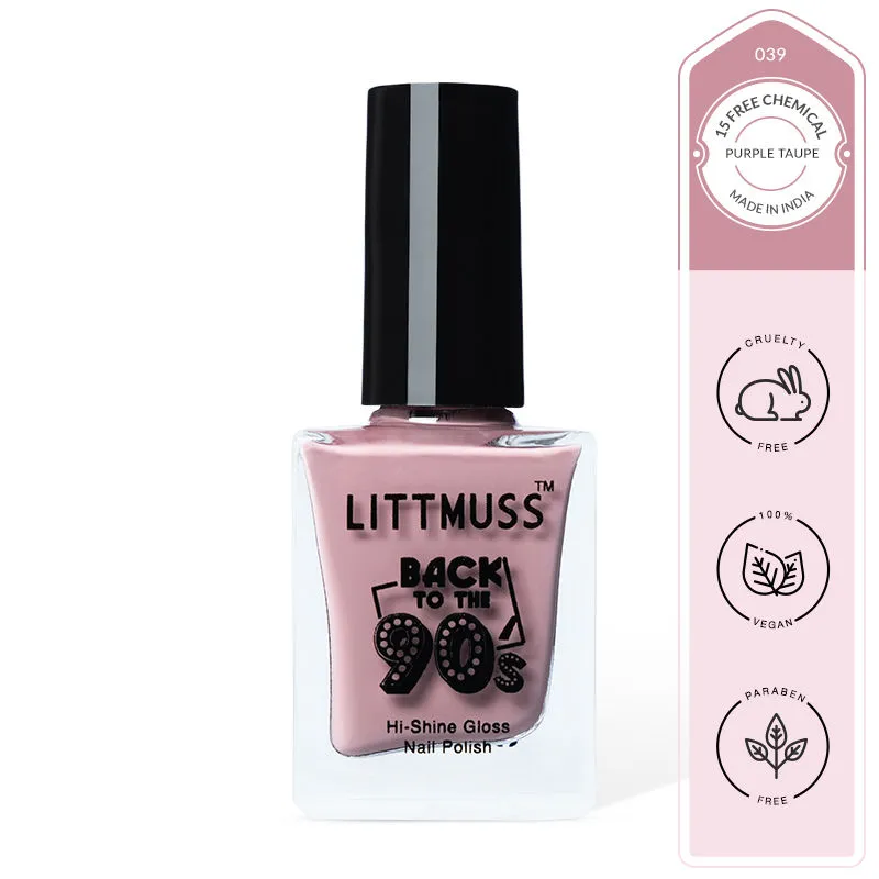 Littmuss Nail Polish Back To The 90'S Hi-Shine Gloss Nail Paint - Purple Taupe - 039