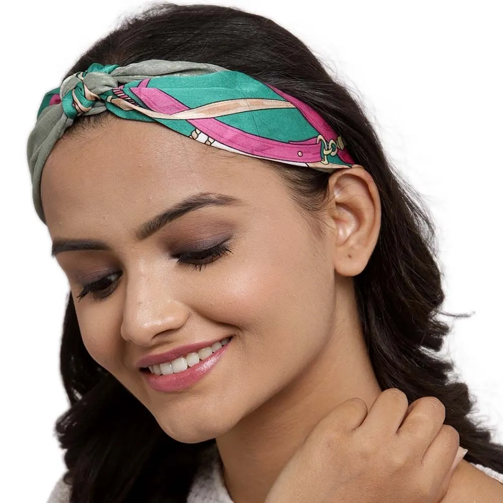 Ferosh Green Floral Hairband