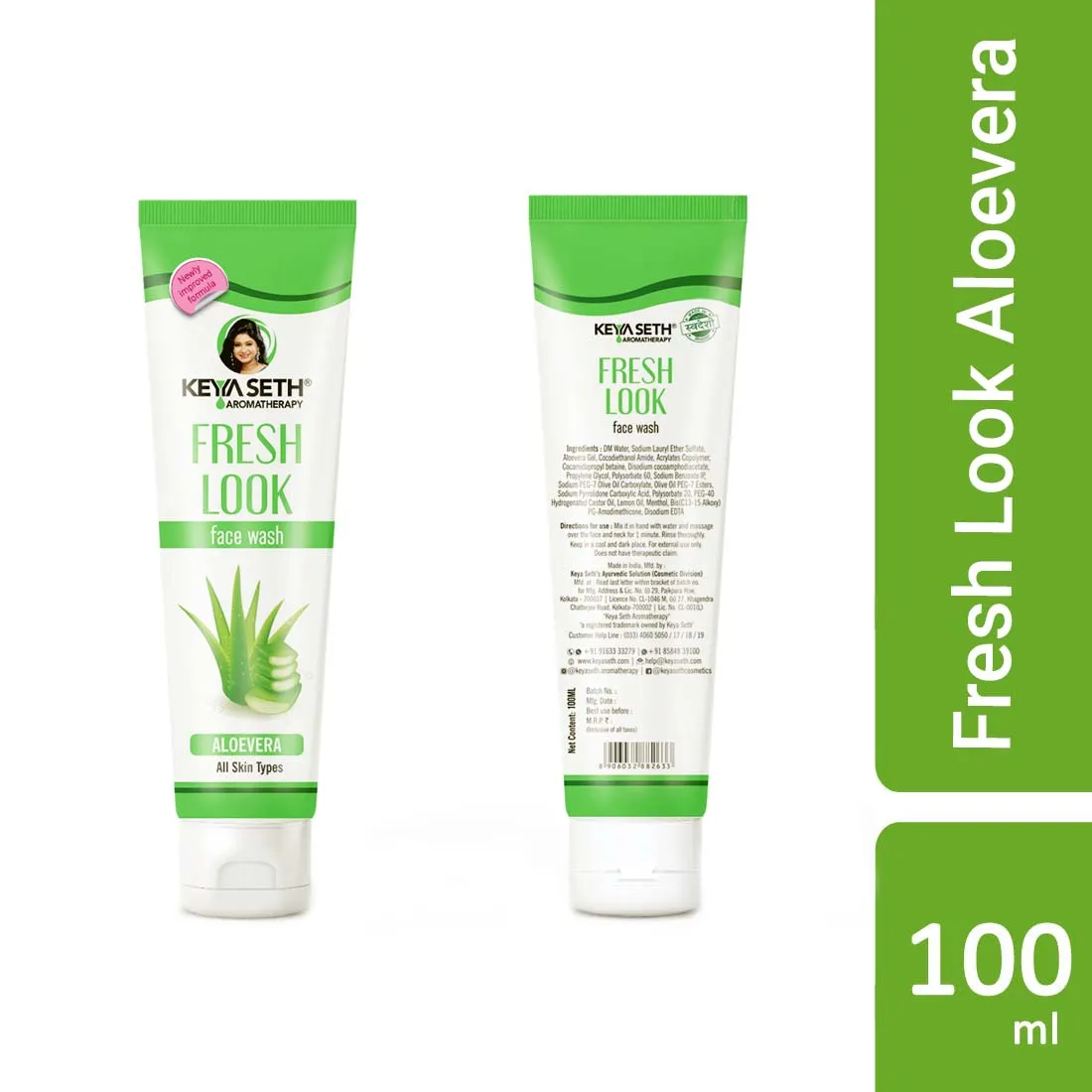 Keya Seth Aromatherapy Fresh Look Face Wash Aloe Vera - Pack of 2