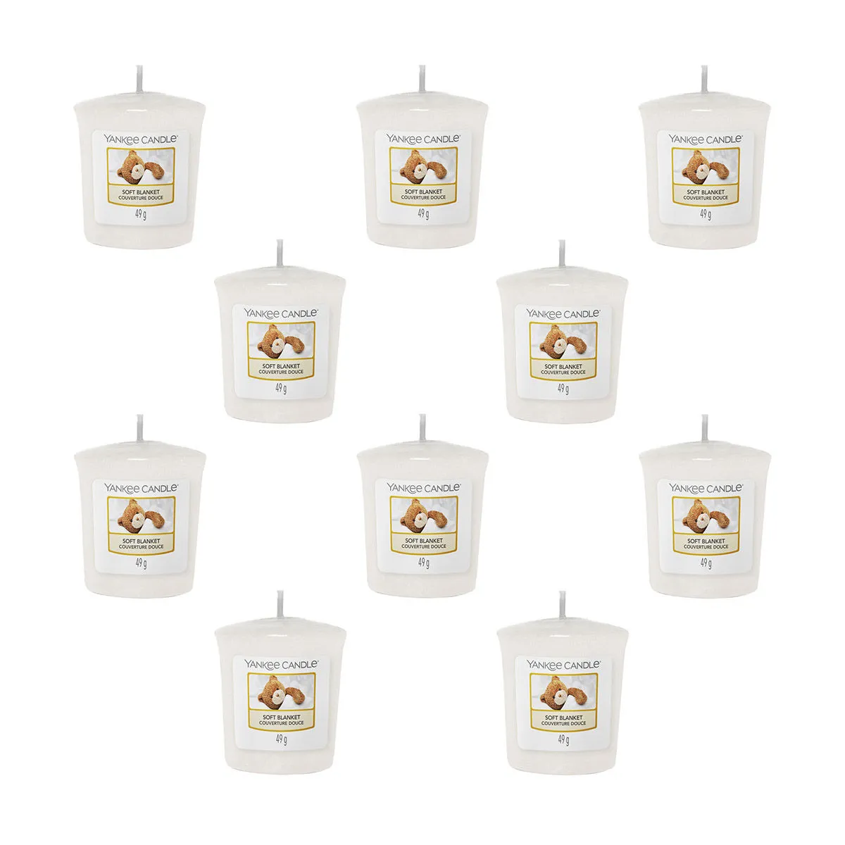 Yankee Candle Classic Votive Soft Blanket Scented Candles - Pack of 10