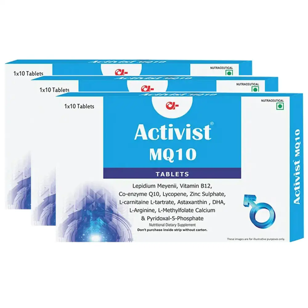 Activist MQ10 (Pack of 3),  10 tablet(s)