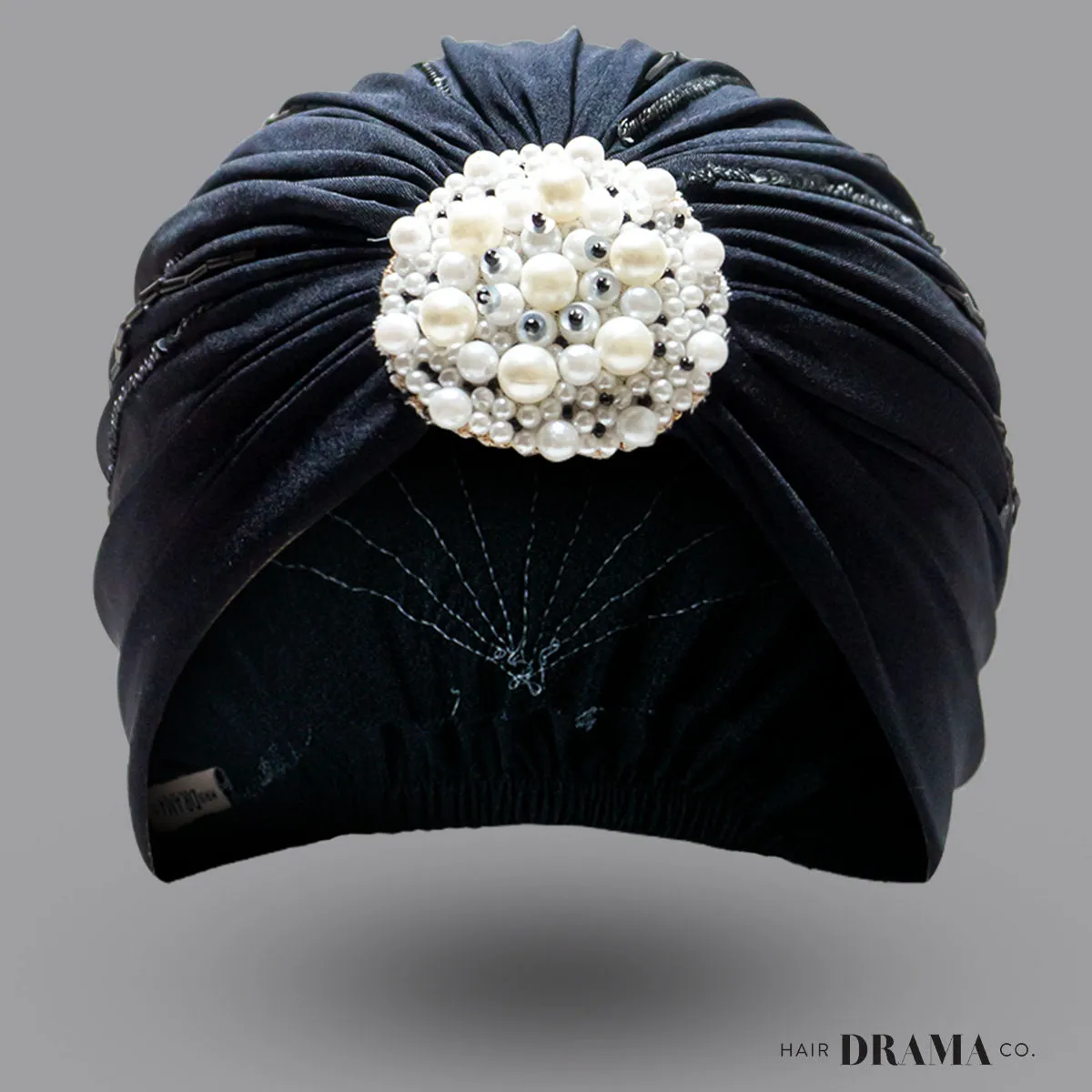 Hair Drama Co. Embellished Turban - Black