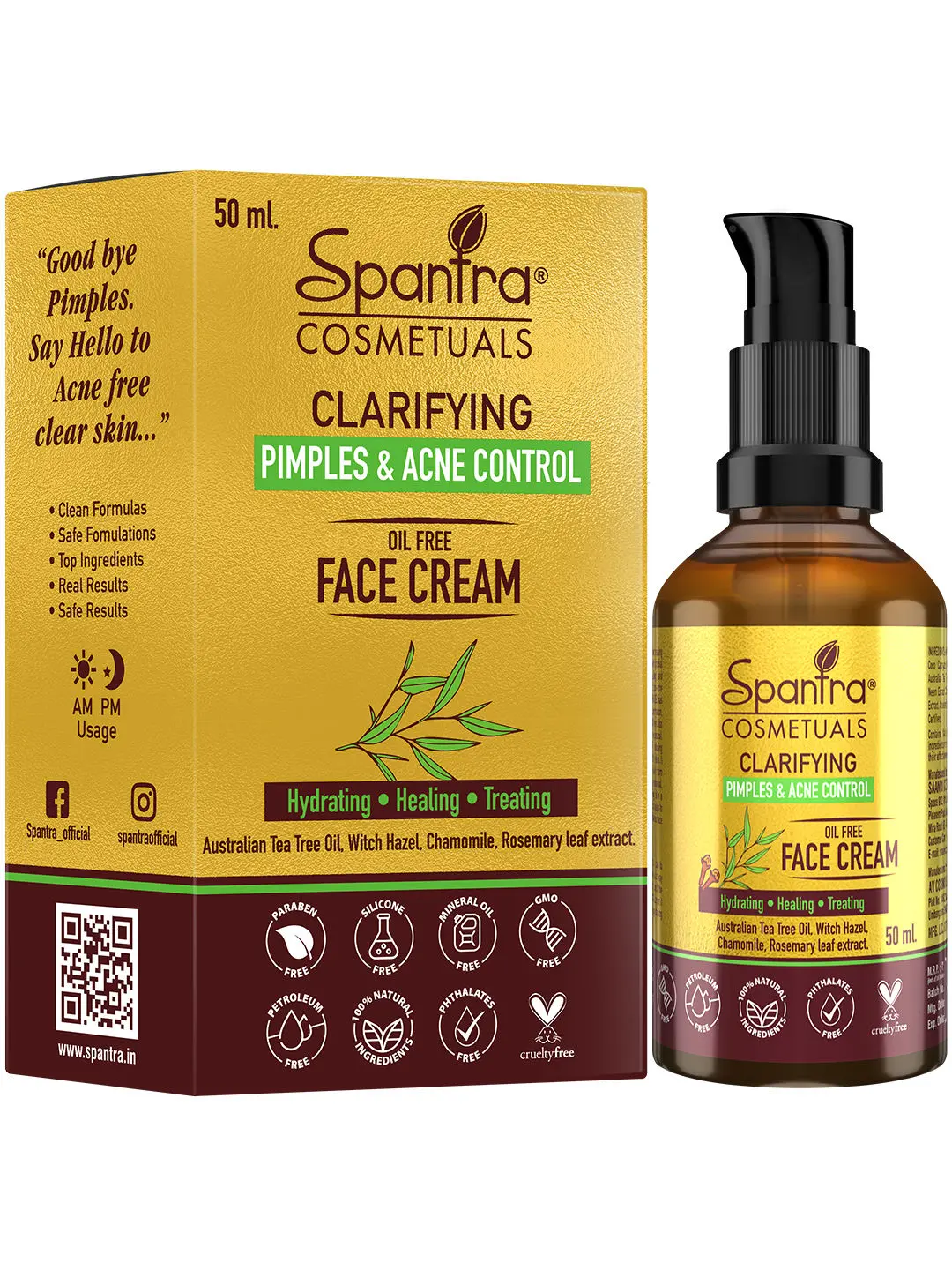 Spantra Pimple and Acne Control Face Cream (50 ml)