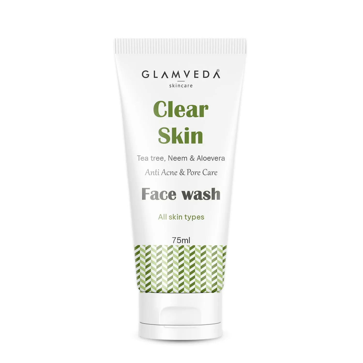 Glamveda Clear Skin Tea Tree, Neem & Aloe Vera Anti Acne Face Wash (75 ml)