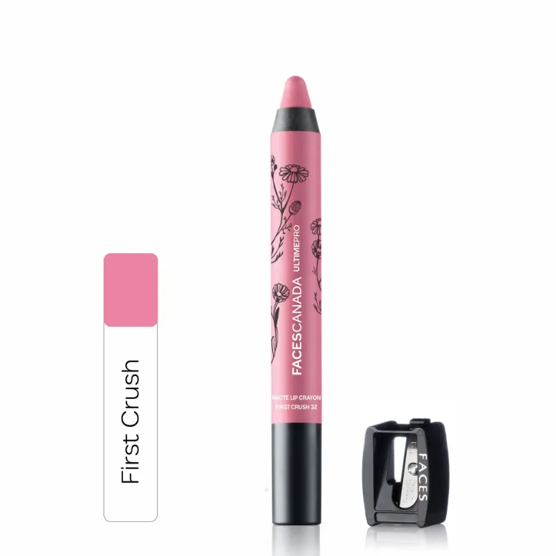 Faces Canada Ultime Pro Matte Lip Crayon With Free Sharpener - First Crush 32