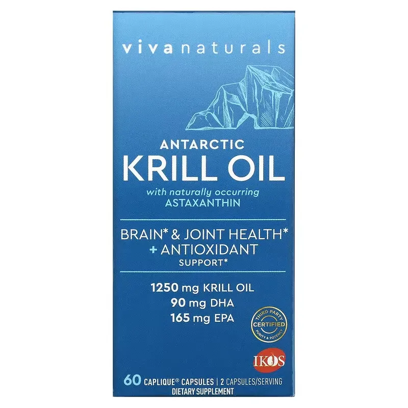 Antarctic Krill Oil with Astaxanthin, 625 mg, 60 Caplique Capsules