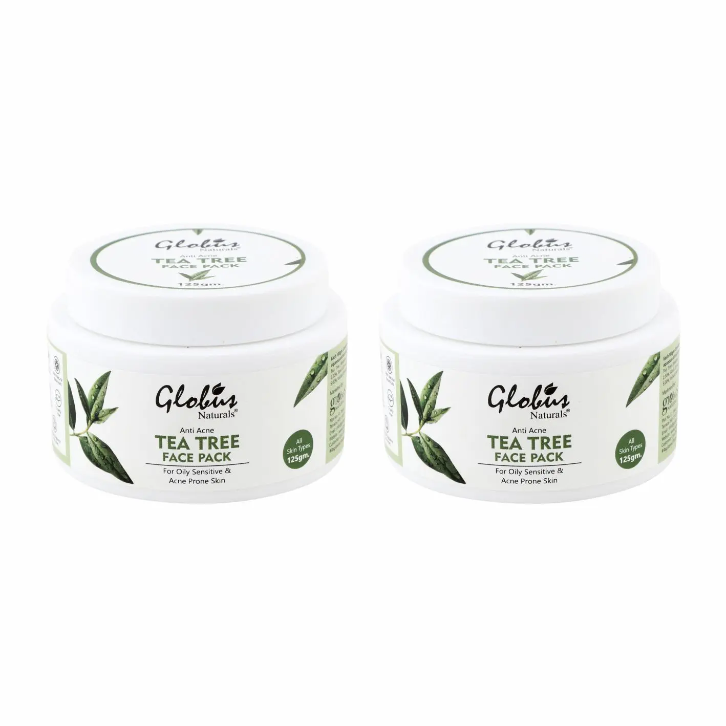 Globus Naturals Tea Tree Anti Acne Face Pack( 125 g) Pack Of 2