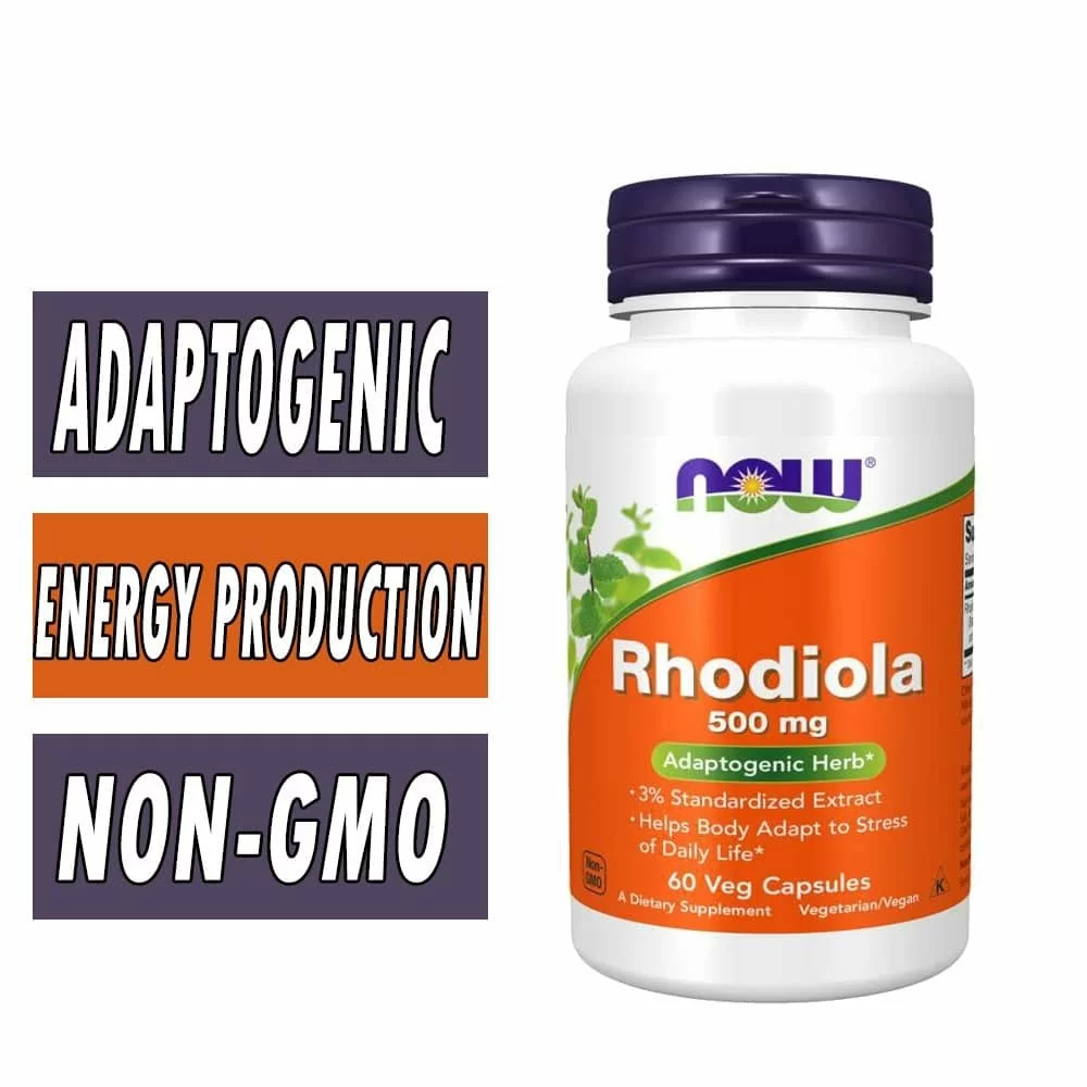 NOW Rhodiola - 500 mg - 60 Veg Capsules