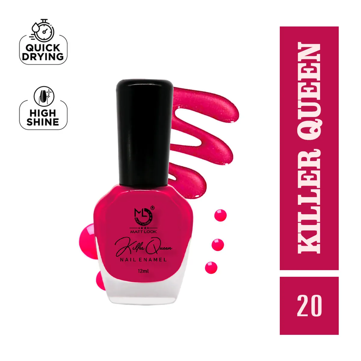 Matt look Killer Queen Nail Enamel - Shade-20