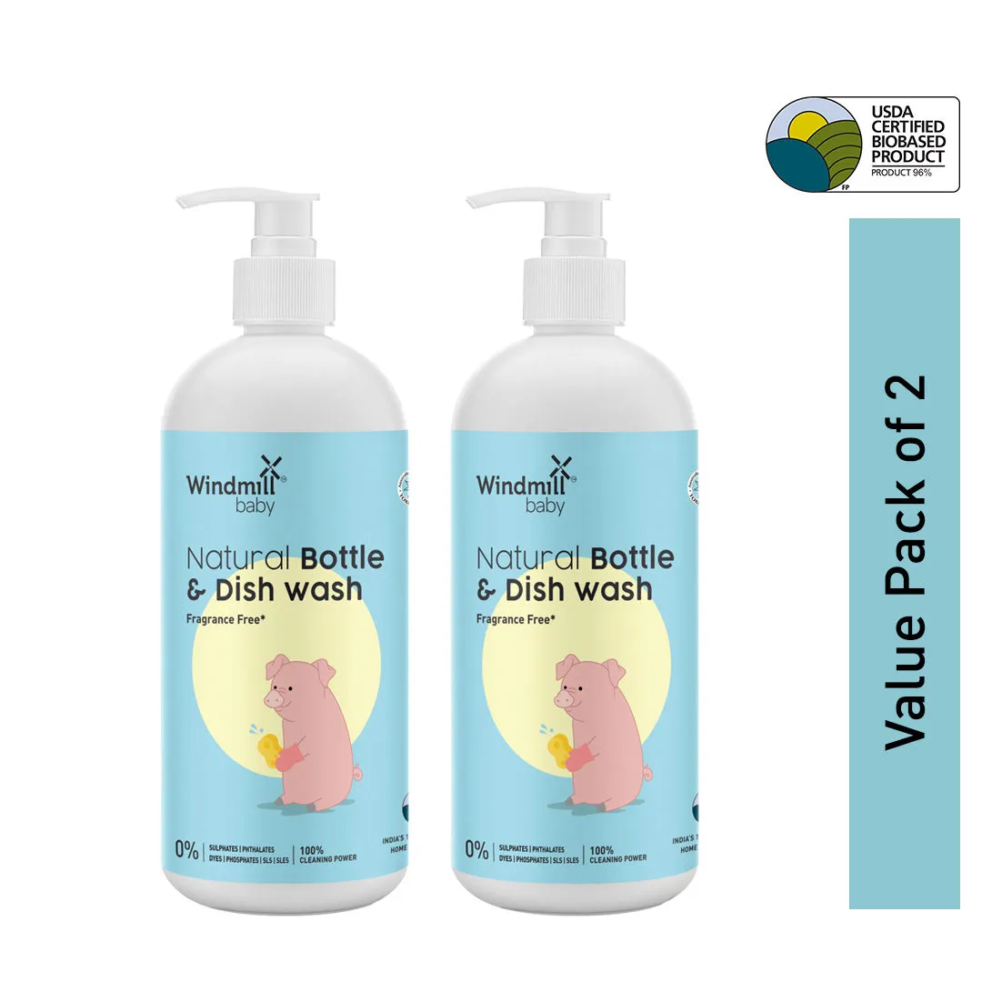 Windmill baby - Natural Bottle & Dish Wash - Pack of 2