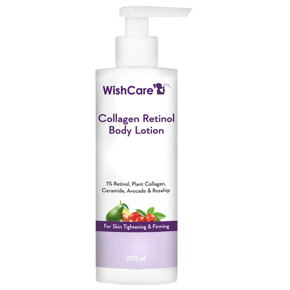 WishCare Collagen Retinol Body Lotion - 1% Retinol, Plant Collagen, Ceramide, Avocado & Rosehip