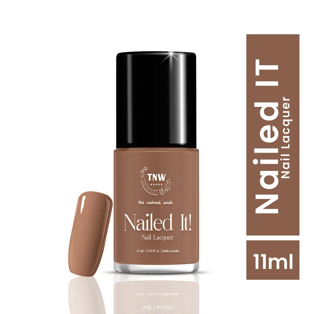 TNW -The Natural Wash Nailed It! - 04: Mauve Mocha | Nail Polish | Chip Resistant | Pigmented | Long Lasting | Quick Drying | Daily nail care | 11ml