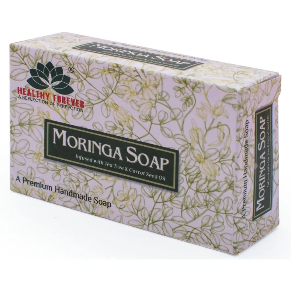 Healthy Forever Moringa Soap with Moringa Leaf Powder with Antibacterial & Anti-Inflammatory 120 g