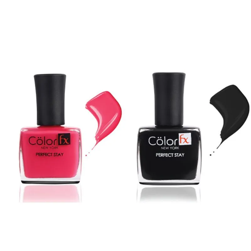 Color Fx Perfect Stay Basic Collection Nail Enamel - Pack of 2