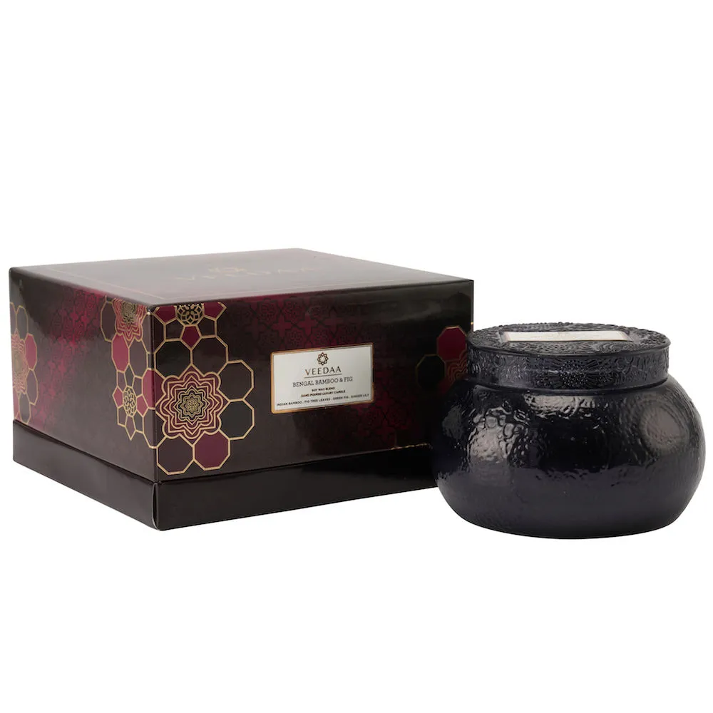 Veedaa Candles Bengal Bamboo & Fig Dune Glass Scented Candle