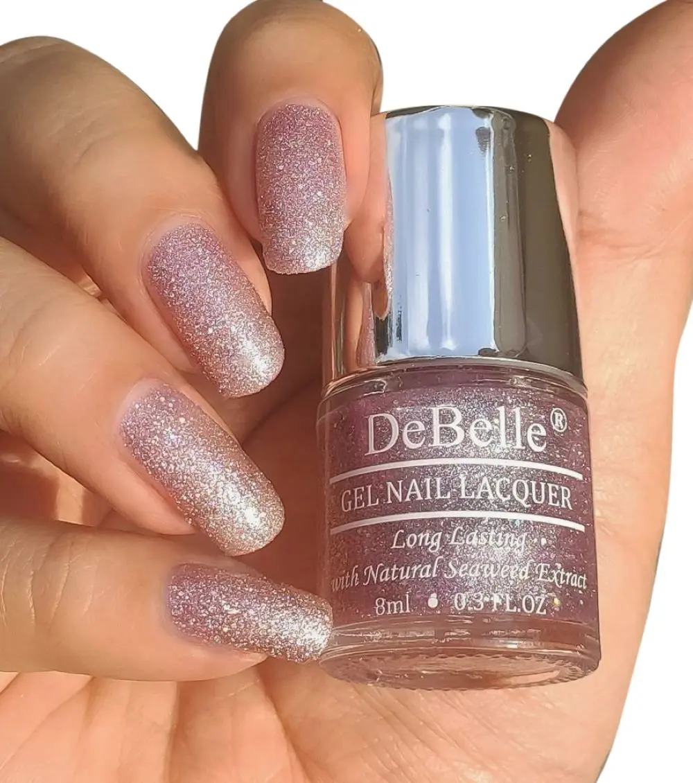 DeBelle Gel Nail Lacquer Ophelia (Lavender with Holo Glitter) - (8 ml)