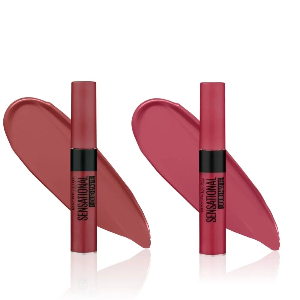 Maybelline New York Color Sensational Creamy Matte Lipstick Touch Of Spice (3.9 g)+ Nude Nuance (3.9 g)