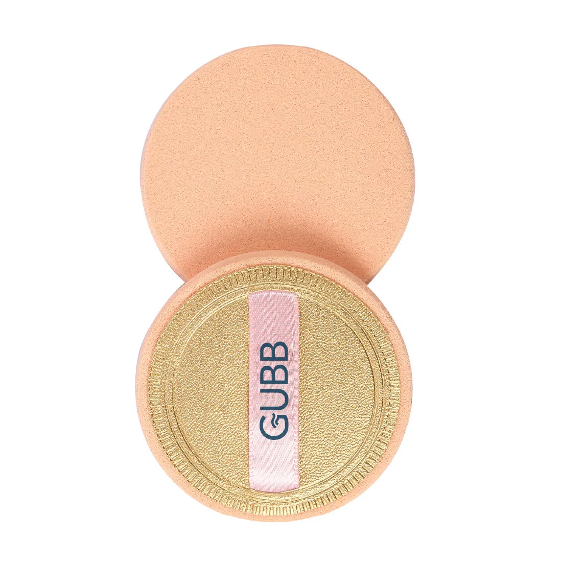 GUBB Makeup Powder Puff Sponge Cosmetic Puff Flocked, Mustard, 2 Pieces