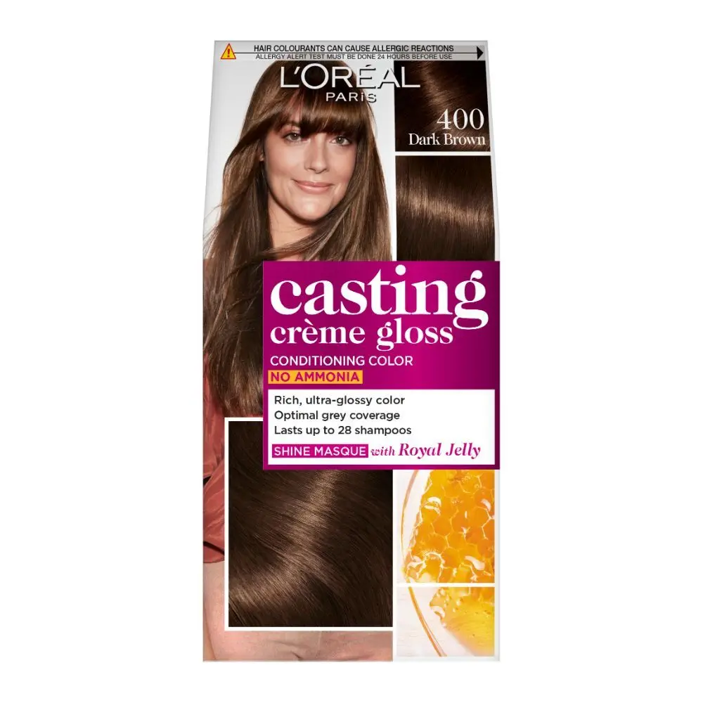 L'Oreal Paris Casting Creme Gloss - Dark Brown 400 (87.5 g + 72 ml)