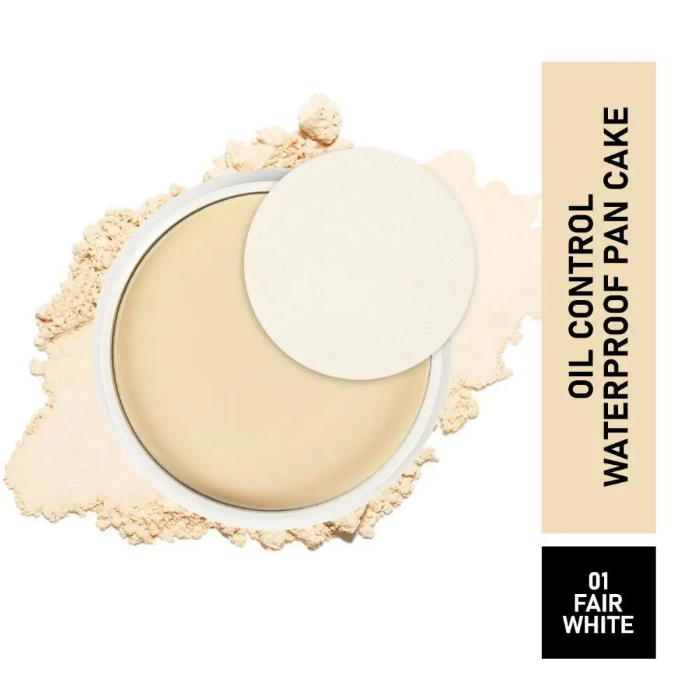 Matt look Oil control Waterproof Pan Cake, Face Makeup, Fair White (15gm)