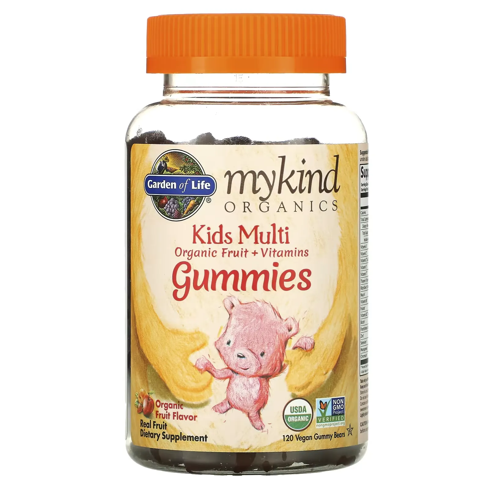 MyKind Organics, Kids Multi, Organic Fruit Flavor, 120 Vegan Gummy Bears