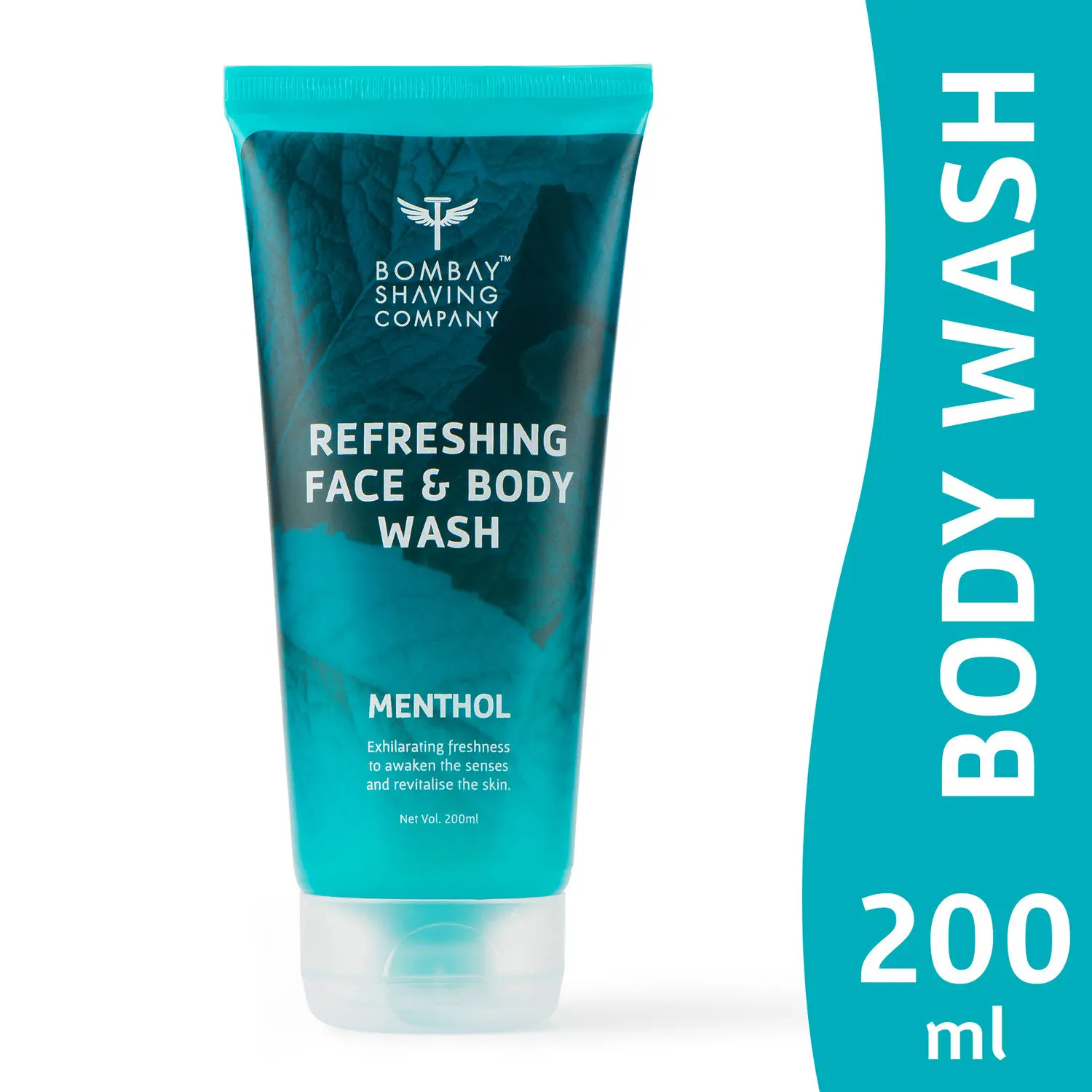 Bombay Shaving Company Refreshing Face & Body Wash with long lasting fresh burst of coolness with Menthol - 200 ml