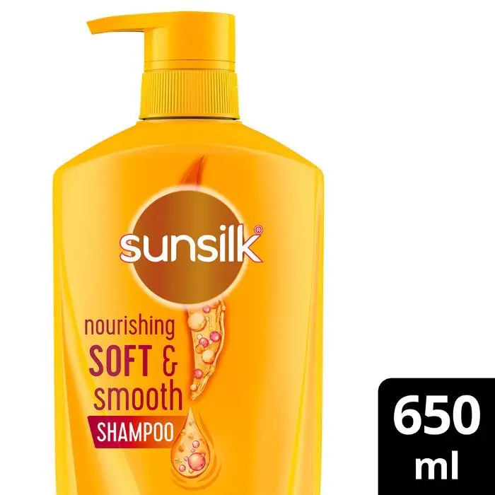Sunsilk Nourishing Soft & Smooth Shampoo With Egg Protein, Almond Oil & Vitamin C For 2X Smoother and Softer Hair, 650 ml