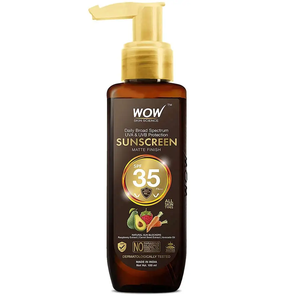 WOW Skin Science Sunscreen Matte Finish,  100 ml  with SPF 35 PA++