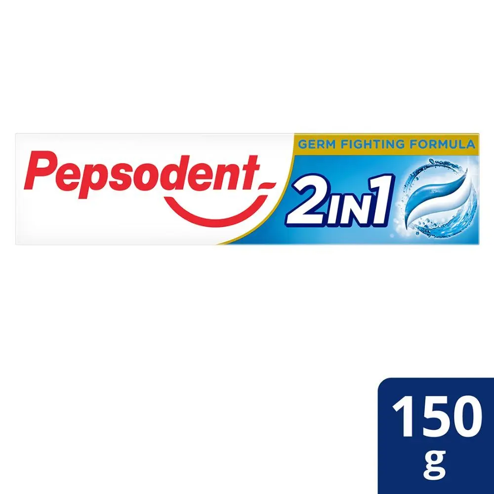 Pepsodent 2 in 1, Dual Action Toothpaste, Combination of Paste & Gel 150 g