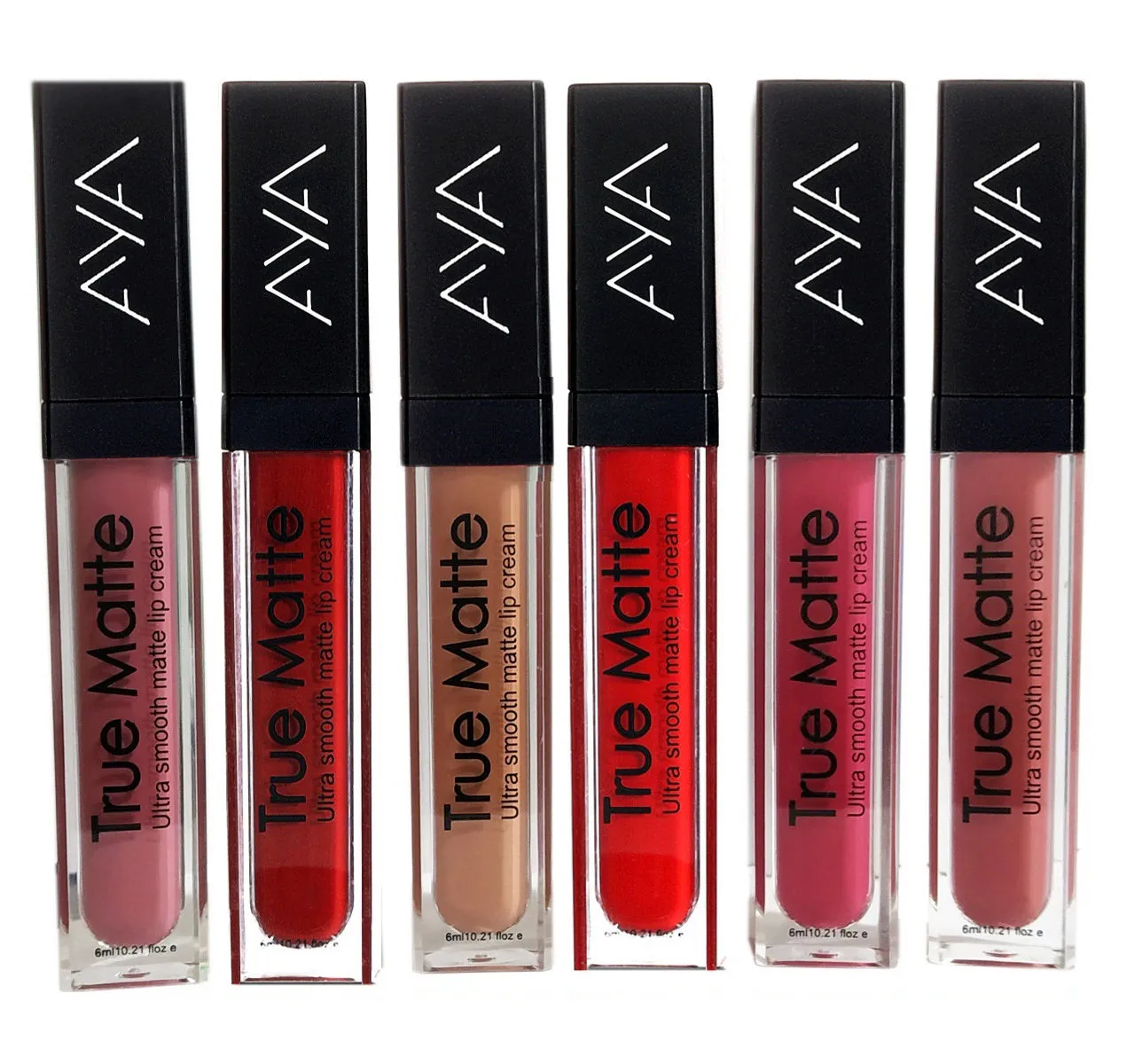 AYA True Matte Liquid Lipstick Ultra Smooth Matte Lip Cream (Set Of 6)