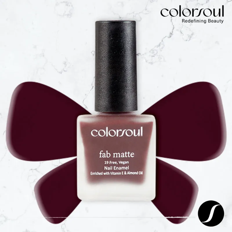 ColorSoul Fab Matte Nail Enamel - Plum Mischief F08