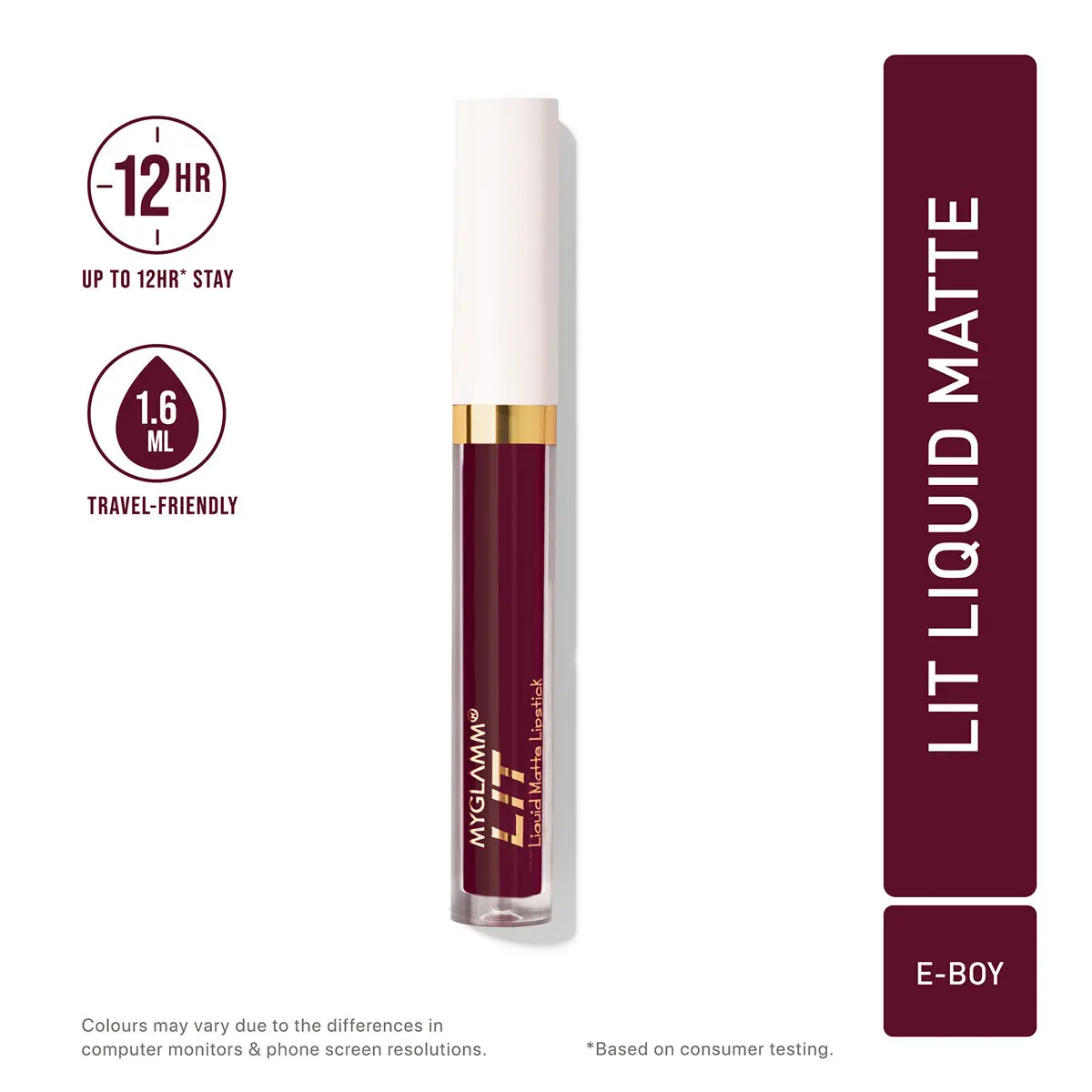 MyGlamm LIT Liquid Matte Lipstick - E-Boy - 1.6 ml